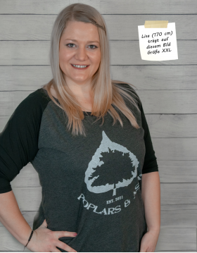 Ladies 3/4 Raglan big round neck